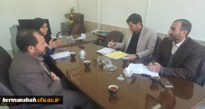 اولین جلسه مشترک سرپرست جدید دانشگاه فرهنگیان کرمانشاه با ریاست و معاونت پردیس شهید صدوقی