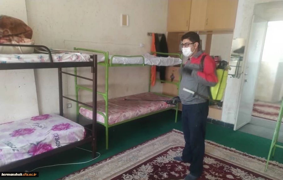 ضدعفونی و گندزدایی پردیس ها و مراکز دانشگاه فرهنگیان استان کرمانشاه 2