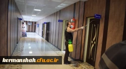 ضد عفونی و گند زدایی مستمر پردیس ها و مراکز دانشگاه فرهنگیان استان کرمانشاه 2