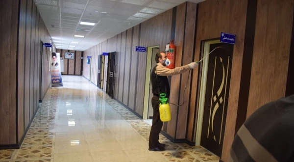 ضد عفونی و گند زدایی مستمر پردیس ها و مراکز دانشگاه فرهنگیان استان کرمانشاه 2