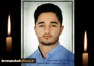 پیام تسلیت مدیر امورپردیس های دانشگاه فرهنگیان استان در پی درگذشت دانشجومعلم پردیس شهید رجایی