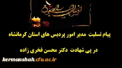 پیام تسلیت مدیر امورپردیس های استان درپی شهادت دکتر محسن فخری زاده 2