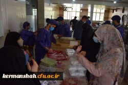 پخت غذای گرم و توزیع 4000 بسته غذایی در بین خانواده های نیازمند توسط قرارگاه شهید ابراهیم هادی وبسیج دانشجویی دانشگاه فرهنگیان استان کرمانشاه  5
