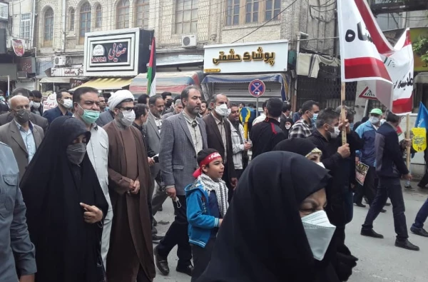 حضور کارکنان دانشگاه فرهنگیان کرمانشاه در راهپیمایی روز قدس 3