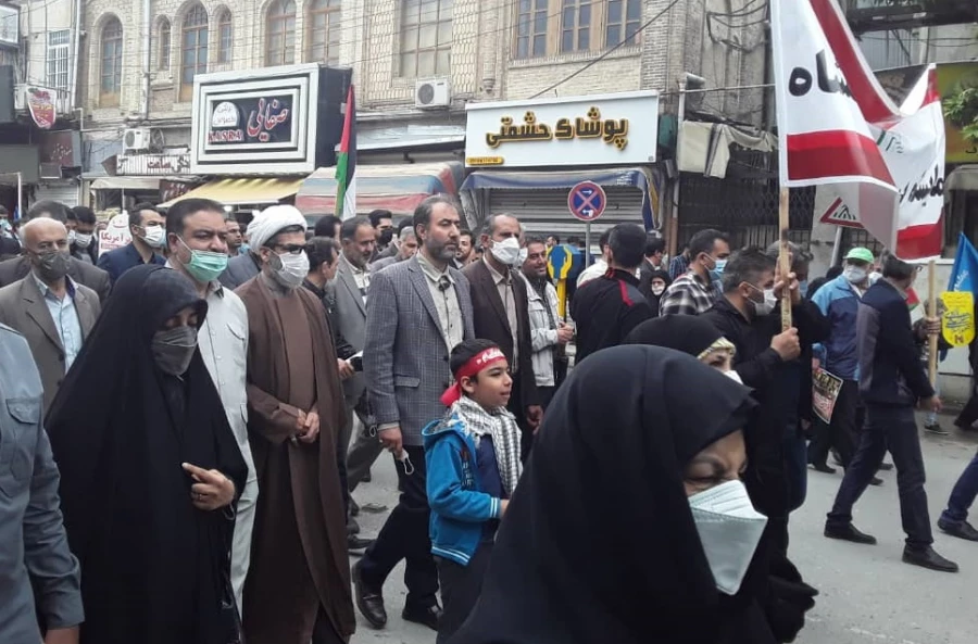 حضور کارکنان دانشگاه فرهنگیان کرمانشاه در راهپیمایی روز قدس 3