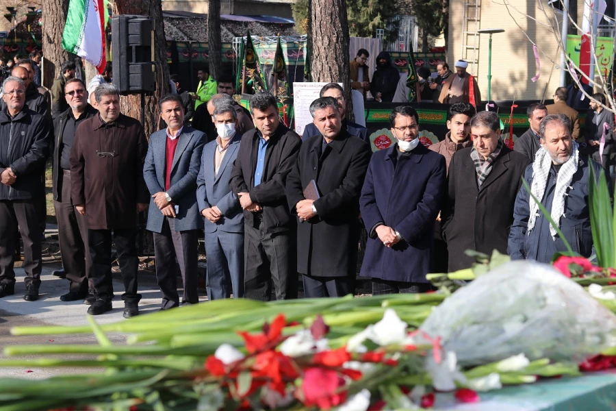 آئین تشییع و تدفین پیکر شهید گمنام دردانشگاه فرهنگیان کرمانشاه 7