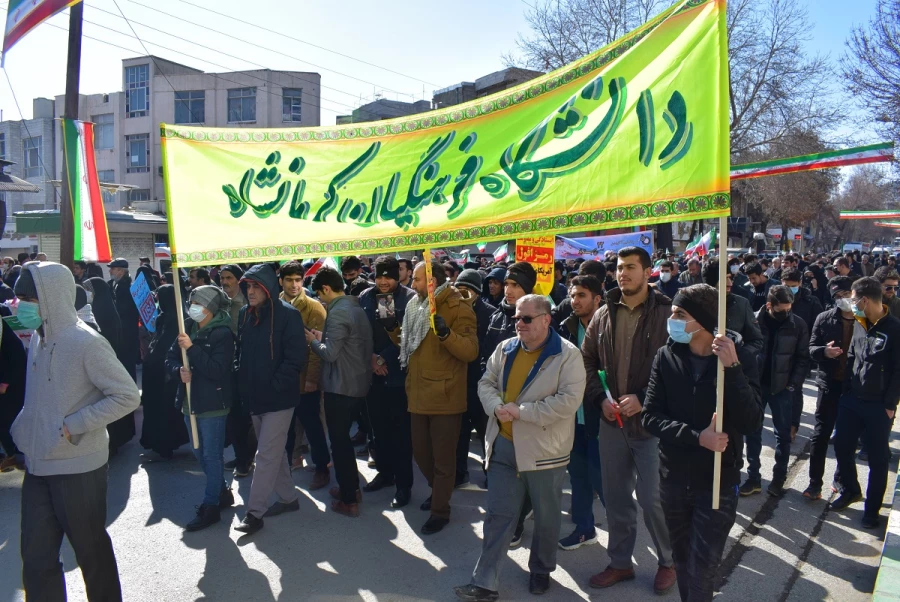 حماسه حضور انقلابی جامعه دانشگاه فرهنگیان کرمانشاه در راهپیمایی یوم الله 22 بهمن 1401 3
