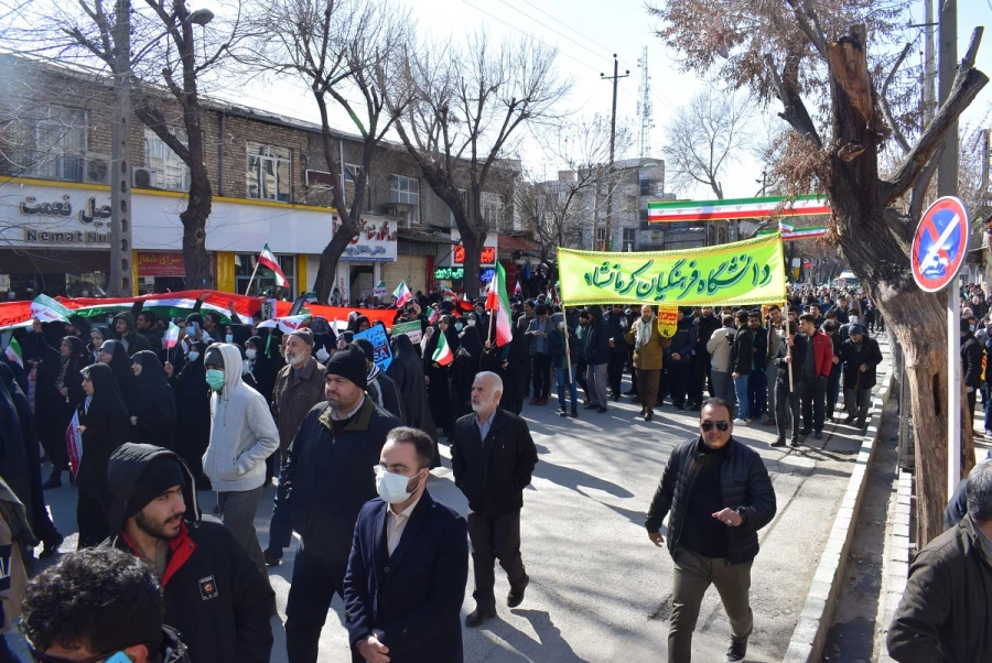 حماسه حضور انقلابی جامعه دانشگاه فرهنگیان کرمانشاه در راهپیمایی یوم الله 22 بهمن 1401 6