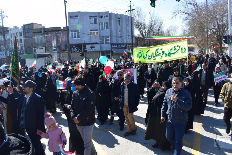 حماسه حضور انقلابی جامعه دانشگاه فرهنگیان کرمانشاه در راهپیمایی یوم الله 22 بهمن 1401 8