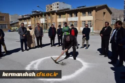 کلنگ زنی سالن ورزشی چند منظوره سرپوشیده پردیس شهید رجایی به زمین زده شد 2