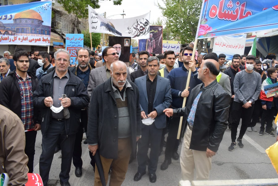 حماسه حضور انقلابی جامعه دانشگاه فرهنگیان کرمانشاه در راهپیمایی روز جهانی قدس 8