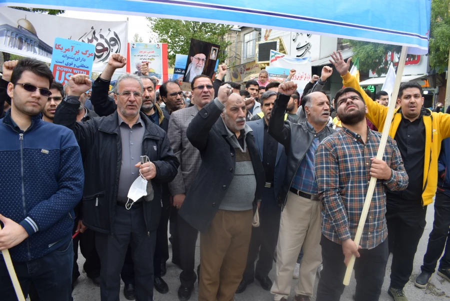 حماسه حضور انقلابی جامعه دانشگاه فرهنگیان کرمانشاه در راهپیمایی روز جهانی قدس 9