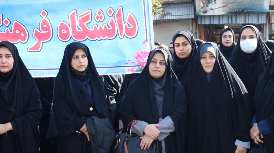 حماسه حضور انقلابی جامعه دانشگاه فرهنگیان کرمانشاه در راهپیمایی حمایت از مردم فلسطین 6