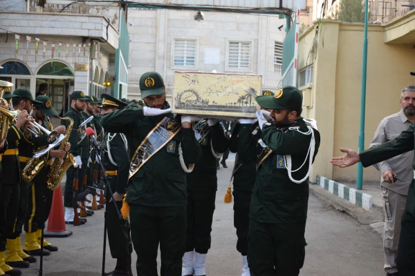 تشییع و تدفین پیکر یک شهید گمنام در دانشگاه فرهنگیان کرمانشاه 2