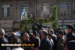 مراسم تشییع پیکر مطهر شهید مدافع حرم سردار حجت الله امیدوار(حاج صادق) با حضور مسئولان دانشگاه فرهنگیان کرمانشاه برگزار شد 2