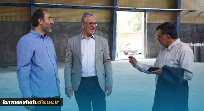 بازدید ریاست دانشگاه و هیات همراه از پروژه سالن ورزشی چند منظوره پردیس شهید رجایی 
