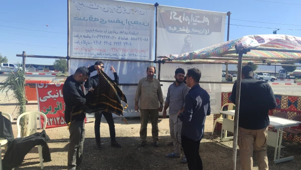 بازدید ریاست دانشگاه از موکب خدماتی - رفاهی شهدای دانشجو معلم 7