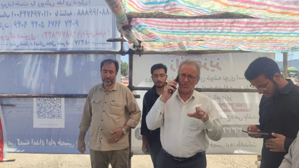 بازدید ریاست دانشگاه از موکب خدماتی - رفاهی شهدای دانشجو معلم 9