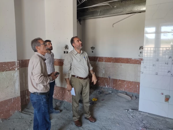 بازدید معاونت هماهنگی دانشگاه از پروژه خوابگاه 360 نفره پردیس شهید صدوقی 7