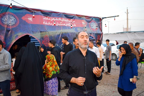 بازدید مسئول نهاد و معاون هماهنگی دانشگاه از موکب خدماتی - رفاهی شهدای دانشجو معلم 8