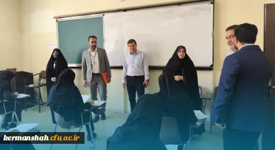 بازدید ریاست پردیس شهید صدوقی از روند برگزاری آزمون ارزشیابی جامع صلاحیت های حرفه ای (اصلح)
