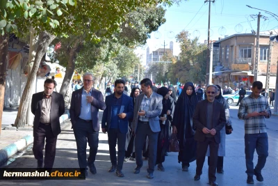 حضور پرشور اساتید،کارکنان و دانشجویان دانشگاه فرهنگیان کرمانشاه در راهپیمایی 13 آبان 
