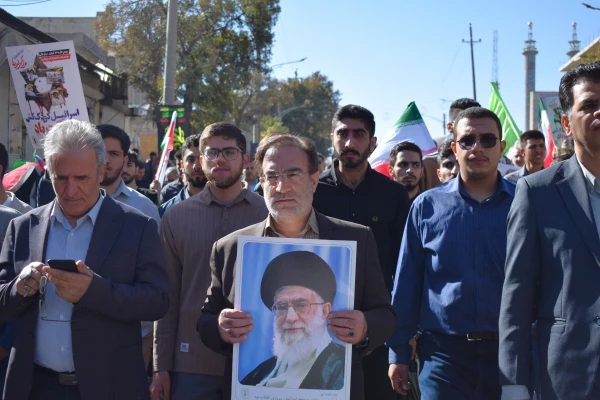 حضور پرشور اساتید،کارکنان و دانشجویان دانشگاه فرهنگیان کرمانشاه در راهپیمایی 13 آبان  10