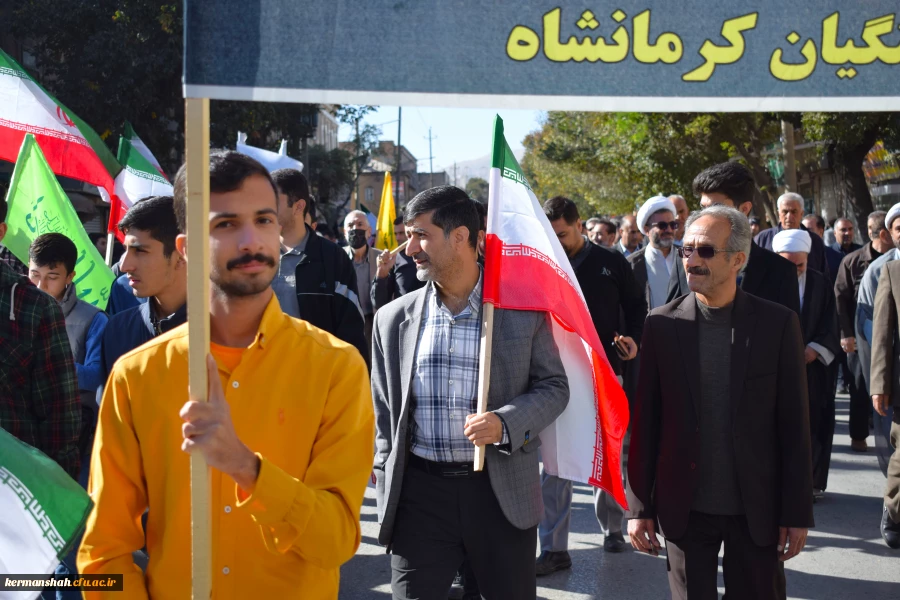 حضور پرشور اساتید،کارکنان و دانشجویان دانشگاه فرهنگیان کرمانشاه در راهپیمایی 13 آبان  3