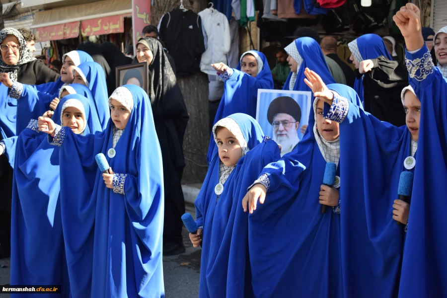 حضور پرشور اساتید،کارکنان و دانشجویان دانشگاه فرهنگیان کرمانشاه در راهپیمایی 13 آبان  13