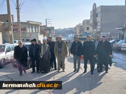 حضور پرشور اساتید، کارکنان و دانشجویان دانشگاه فرهنگیان کرمانشاه در مراسم تشییع و تدفین شهدای فتنه آمریکایی - صهیونیستی 3