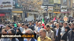 حضور باشکوه جامعهٔ دانشگاهی دانشگاه فرهنگیان کرمانشاه در راهپیمایی روز جهانی قدس 8