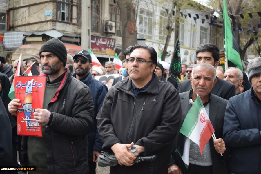حضور باشکوه جامعهٔ دانشگاهی دانشگاه فرهنگیان کرمانشاه در راهپیمایی روز جهانی قدس 6
