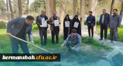 کاشت نهال توسط ریاست و اعضای هیات رئیسه دانشگاه به یاد شهدای دانش آموز استان در جنگ رمضان 2